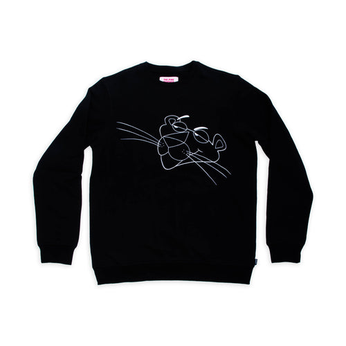 HUF X Pink Panther Crew Fleece Sweater - Black