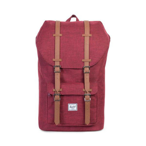 Herschel Little America Backpack Winetasting Crosshatch/Tan Synthetic Leather